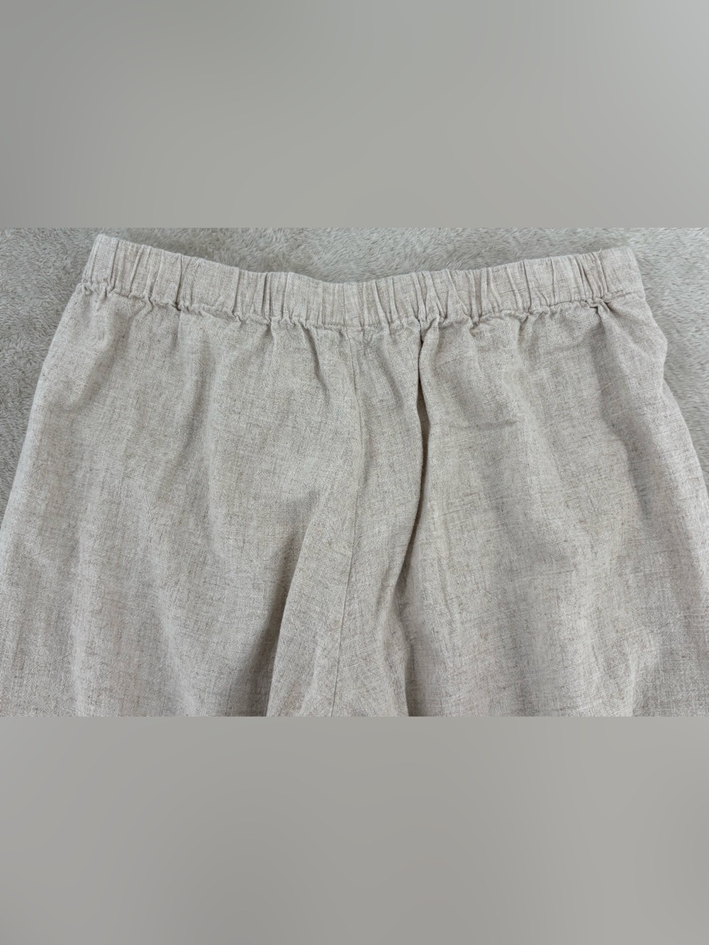 DREW by Anthropologie Connie flax faux wrap wide leg pants, Sand color - Picture 4 of 8